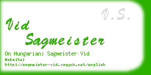 vid sagmeister business card